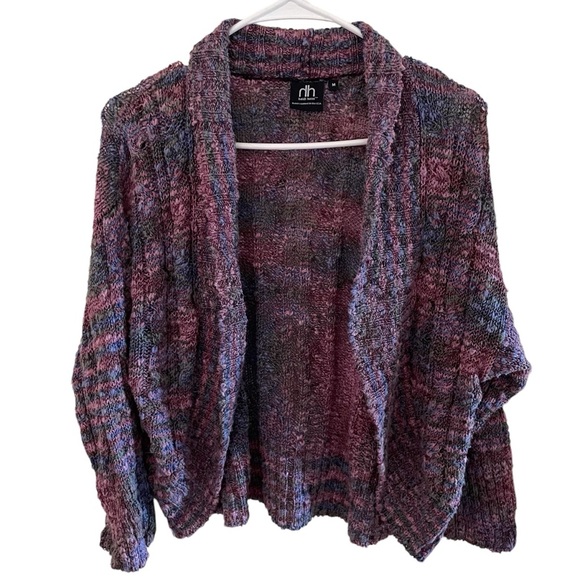 LAST CALL Heidi Hess Hand loomed Knit Draped Cardigan Sweater Women’s Medium - Picture 1 of 8